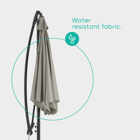 Cantilever Overhanging Parasol - Grey